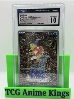 CGC 10 GEM MINT Pokemon Card Magikarp 080/073 AR sv1a Triplet Beat Japanese - Image 1
