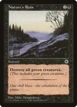 Nature's Ruin Portal PLD Black Uncommon MAGIC THE GATHERING MTG CARD ABUGames - Image 1