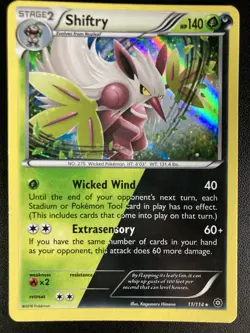 Shiftry 11/114 - XY Steam Siege - Holo Pokemon Card - LP Condition - Image 1