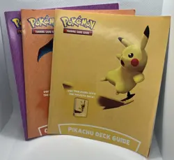 3 Lot Pokemon Trading Card Game Booklets / 2 Deck Guides * 1 Advanced Rulebook - Image 1