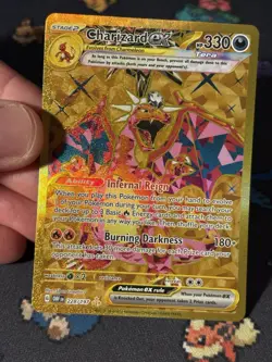 Pokemon Cards Charizard ex 228/197 Gold Secret Rare Obsidian Flames - (NM) - Image 2