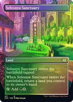 MTG - Selesnya Sanctuary - Borderless Foil Double Masters - Magic the Gathering - Image 1