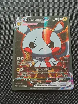 PIKACHU POKEMON KRATOS COSPLAY CARTE CARD NEW HOLO PRISM COLLECTION BRILLANTE - Image 3