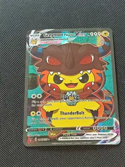 PIKACHU POKEMON GREYMON COSPLAY CARTE CARD NEW HOLO PRISM COLLECTION BRILLANTE - Image 3