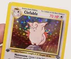 TCG POKEMON CLEFABLE 1/64 ☆ HOLO RARE JUNGLE 1ST EDITION VINTAGE LP - Image 4
