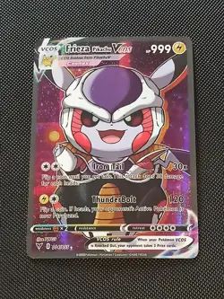 PIKACHU POKEMON FRIEZA GOKU DBZ DRAGON BALL Z COSPLAY CARTE NEW HOLO PRISM MANGA - Image 1