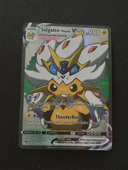 PIKACHU POKEMON SOLGALEO COSPLAY CARTE CARD NEW HOLO PRISM COLLECTION BRILLANTE - Image 5