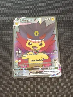 PIKACHU POKEMON GENGA COSPLAY CARTE CARD NEW HOLO PRISM COLLECTION BRILLANTE - Image 1