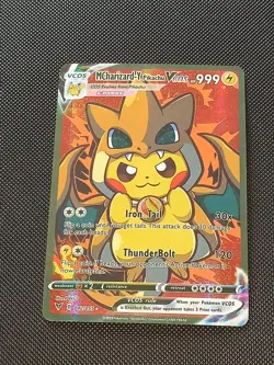 PIKACHU POKEMON CHARIZARD COSPLAY CARTE CARD NEW HOLO PRISM COLLECTION BRILLANTE - Image 4