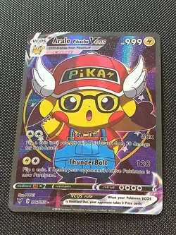 ARALE DR SLUMP PIKACHU POKEMON COSPLAY CARTE HOLO PRISM MANGA ANIME KAIWAI CUTE - Image 1