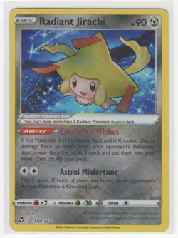 2022 Silver Tempest Radiant Rare Holo Radiant Jirachi #120 - Image 1