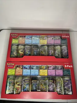 Costco Pokemon Prismatic Evolutions 8 Mini Tins 2 Pack - Image 1
