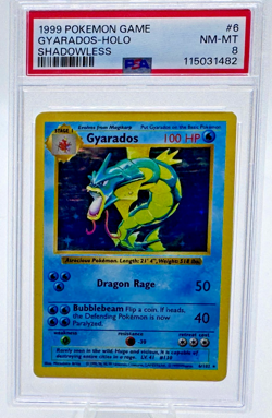 Gyarados Base Set Shadowless 6/102 Holo PSA Pokemon Cert #115031482 Fresh Grade - Image 1