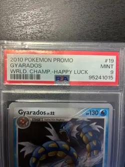 2010 Pokemon Promo World Champ - Happy Luck Gyarados Stormfront PSA 9 - Image 4