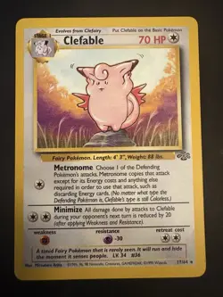 Vintage Pokemon Clefable Jungle Non-holo Rare nm - Image 1