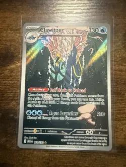Clawitzer 141/132 Pokemon Mega Evolution Illustration Rare - Image 1