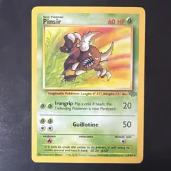Pokemon Vintage Non Holo Rare Pinsir Jungle Set 25/64 WotC 1999 - Image 1