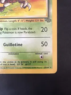 Pokemon Vintage Non Holo Rare Pinsir Jungle Set 25/64 WotC 1999 - Image 4