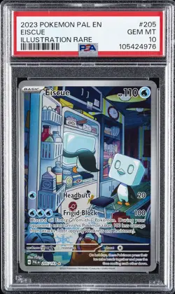 2023 POKEMON PAL EN-PALDEA EVOLVED ILLUSTRATION RARE #205 EISCUE PSA 10 - Image 1