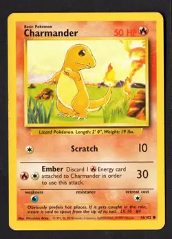 CHARMANDER 46/102 BASE SET CROMO POKEMON EDICION 1999 TCG - Image 1