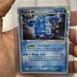 Pokemon Regice EX Holo Rare EX Hidden Legends 97/101 HP Very Poor Condition READ - Image 5