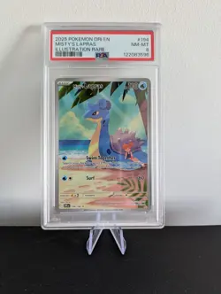 Pokemon TCG Destined Rivals Misty's Lapras 194/182 PSA 8 - Image 1