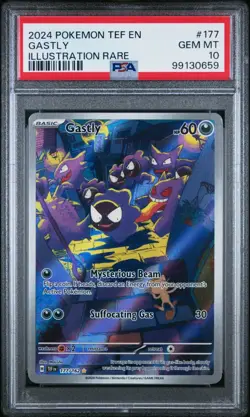Pokemon Gastly 177/162 PSA 10 Gem Mint SV Temporal Forces Illustration Rare FA - Image 1