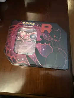 Pokemon TCG Destined Rivals Team Rocket Mewtwo Tin Brand New Factory Sealed - Image 1