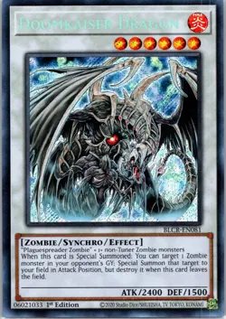 Yugioh Doomkaiser Dragon BLCR-EN081 Secret Rare 1st Ed M/NM - Image 1
