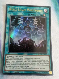 YuGiOh! World Legacy Monstrosity DANE-EN059 Ultra Rare 1st Ed - Image 1