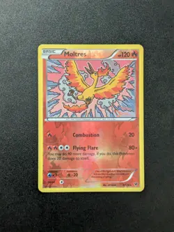Pokemon TCG Moltres Fates Collide 9/124 Reverse Holo Rare Card - Image 1