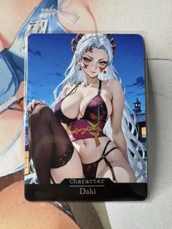 Daki Demon Slayer hentai Anime Doujin Waifu Custom Art Card - Image 1
