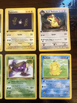1st Edition Team Rocket Pokemon Card Lot (6) WOTC LP Vintage - Image 3