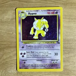 Hypno 8/62 Pokemon Fossil Holo Rare WOTC Vintage Card English MP Unlimited - Image 1