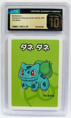 CGC 10 PRISTINE Bulbasaur Old Maid 2019 Japanese Pokemon Card Slab - Image 1