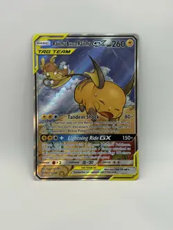 Raichu Alolan Raichu GX Alternate Full Art Holo Card 221/236 Sm-Unified Minds - Image 1