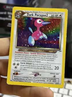 Dark Porygon2 8/105 Neo Destiny 2000 SWIRL Holo Rare WOTC Pokemon Card TCG - Image 3