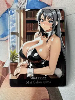 Mai Sakurajima Bunny Girl Senpai hentai Anime Doujin Waifu Custom Art Card - Image 1
