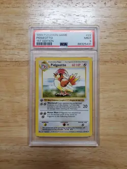 Pokemon PSA 9 MINT 1999 Pidgeotto 1st Edition Shadowless Base Set Rare Card - Image 1