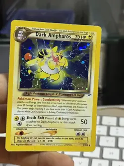 Dark Ampharos 1/105 Neo Destiny 2000 Holo Rare WOTC Pokemon Card TCG - Image 3