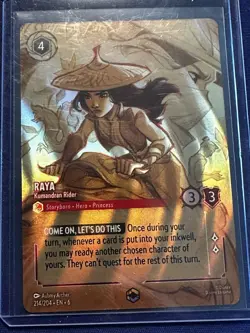Raya Kumandran Rider Enchanted Holo Card 214/204 Azurite Sea Lorcana - Image 1