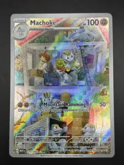 Machoke 177/165 Scarlet & Violet 151 Full Art Ultra Rare Holo Pokemon Card NM - Image 1