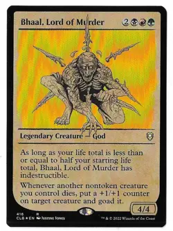 MTG Bhaal, Lord of Murder Showcase FOIL Battle for Baldur's Gate (CLB) Rare #416 - Image 1