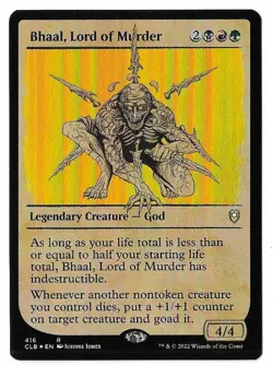MTG Bhaal, Lord of Murder Showcase FOIL Battle for Baldur's Gate (CLB) Rare #416 - Image 3
