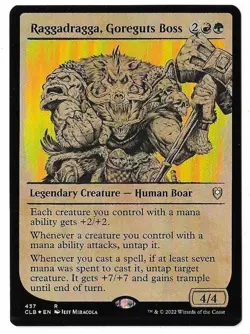 MTG Raggadragga, Goreguts Boss Showcase FOIL Battle for Baldur's Gate (CLB) #437 - Image 1