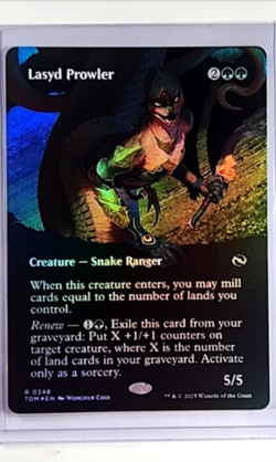 MTG Magic The Gathering TDM Tarkir Dragonstorm Borderless Foil 348 Lasyd Prowler - Image 1