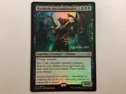 MTG Prerelease RAZAKETH, THE FOULBLOODED Foil LP (BIN0066) Graded Power - Image 1