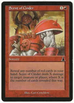 MTG Scent of Cinder Media Book Promo Urza's Destiny Common MP - Image 1