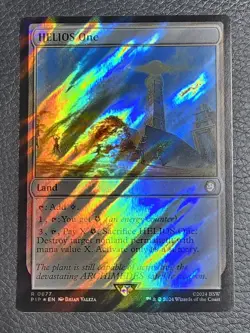 HELIOS One (Surge Foil) Universes Beyond: Fallout Foil MTG NM Magic Card - Image 1
