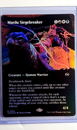 MTG Magic The Gathering Tarkir Dragonstorm Borderless Foil Mardu Siegebreaker - Image 1